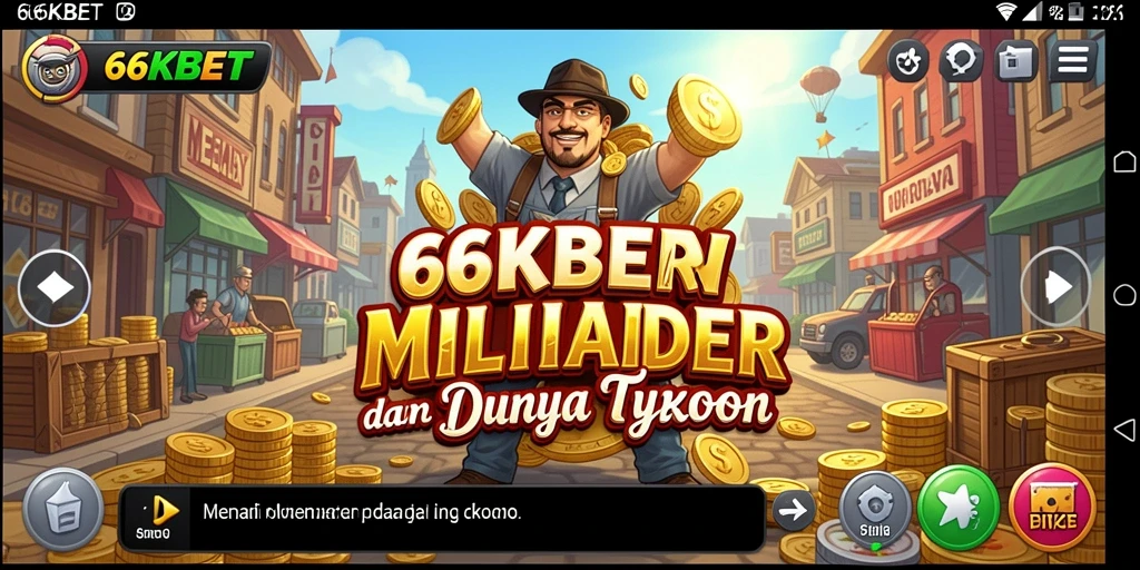 Screenshot gameplay 66KBET menampilkan aksi Tycoon yang mendebarkan.