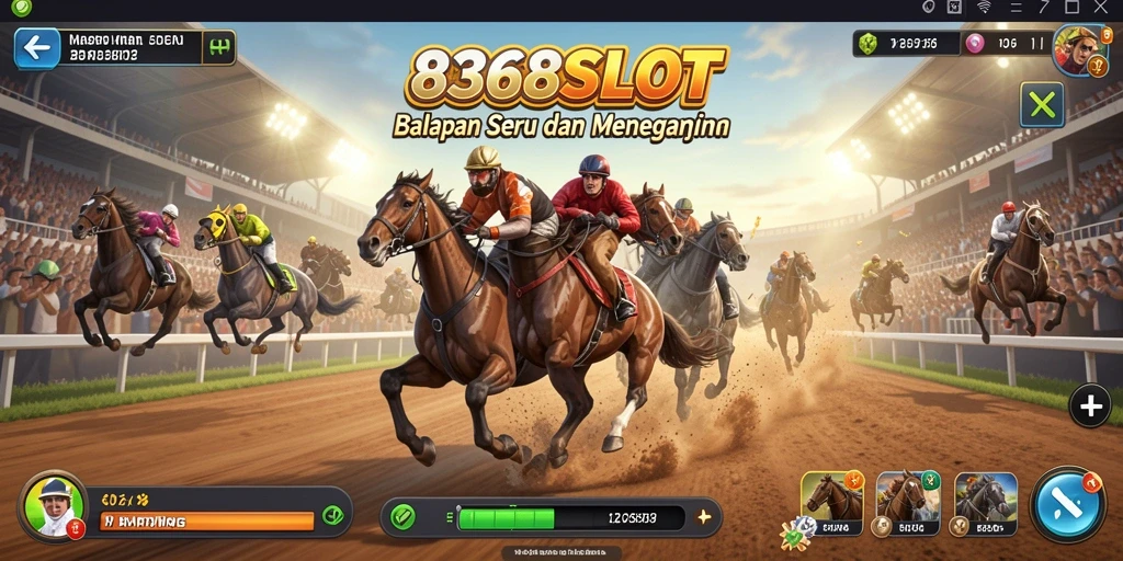 Gameplay menegangkan dari 8368SLOT dengan kendaraan berkecepatan tinggi.