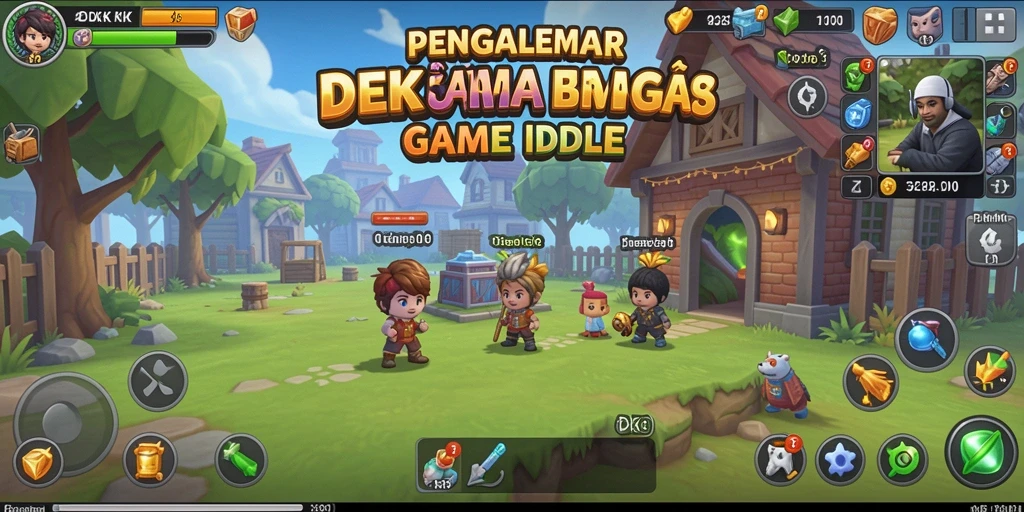 Tampilan gameplay DKK yang menarik dengan karakter yang bekerja otomatis.
