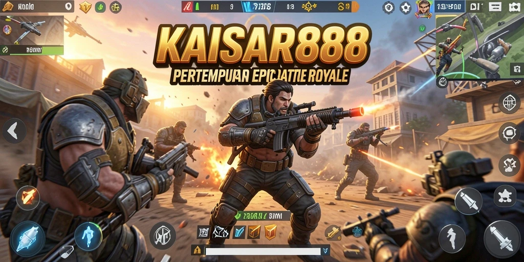 Tampilan seru gameplay KAISAR888 dalam pertarungan Battle Royale.