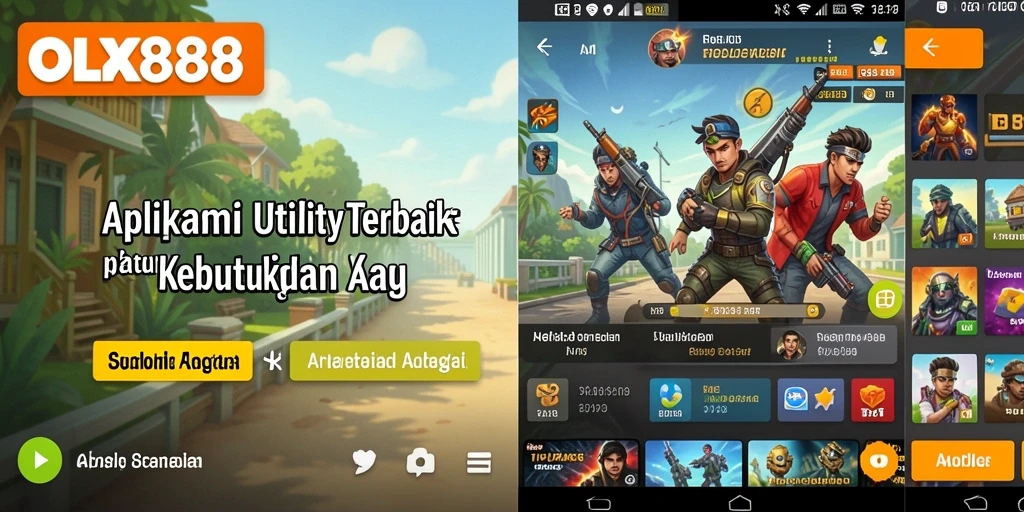 Tampilan antarmuka OLX888 yang berfungsi sebagai alat bantu Utility.