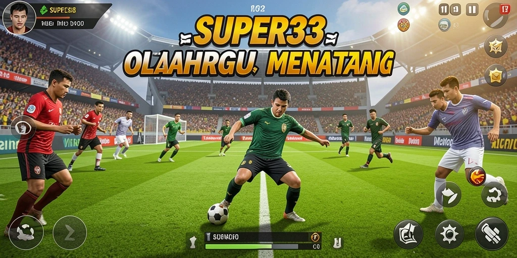 Screenshot gameplay SUPER33 yang menampilkan aksi seru dalam olahraga.